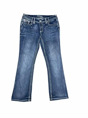 Y2K Amethyst Jeans Size 11 Short Bootcut medium dark wash pre owned